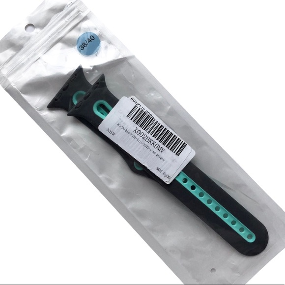 5/$20 NEW  GREY AQUA Silicone Sport Band Apple Watch 38/40/41mm M/L - Picture 7 of 8